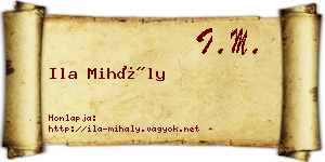 Ila Mihály névjegykártya